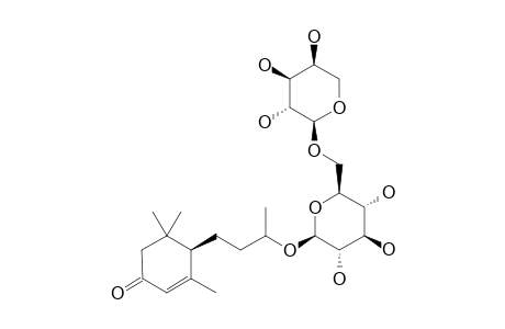 BLUMENOL-C-9-O-(6'-O-ALPHA-L-ARABINOPYRANOSYL)-BETA-GLUCOPYRANOSIDE