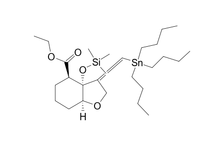 [1S*,2S*,6R*,9E]-9-([TRIBUTYLSTANNYL]-METHYLENE)-1-TRIMETHYLSILYL-2-ETHOXYCARBONYL-7-OXABICYCLO-[4.3.0]-NONANE