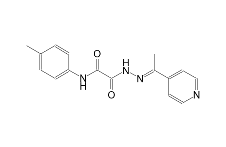 N-(4-methylphenyl)-2-oxo-2-{(2E)-2-[1-(4-pyridinyl)ethylidene]hydrazino}acetamide