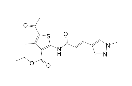 ethyl 5-acetyl-4-methyl-2-{[(2E)-3-(1-methyl-1H-pyrazol-4-yl)-2-propenoyl]amino}-3-thiophenecarboxylate