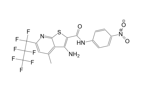 3-amino-6-(1,1,2,2,3,3,3-heptafluoropropyl)-4-methyl-N-(4-nitrophenyl)thieno[2,3-b]pyridine-2-carboxamide