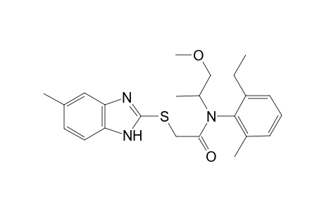 Acetamide, N-(2-ethyl-6-methylphenyl)-N-(2-methoxy-1-methylethyl)-2-[(5-methyl-1H-1,3-benzimidazol-2-yl)thio]-