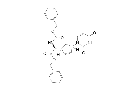 (2S)-2-(benzyloxycarbonylamino)-2-[(1S,4R)-4-(2,4-diketopyrimidin-1-yl)cyclopent-2-en-1-yl]acetic acid benzyl ester