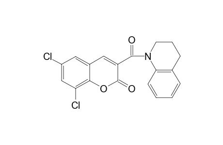 6,8-bis(chloranyl)-3-(3,4-dihydro-2H-quinolin-1-ylcarbonyl)chromen-2-one