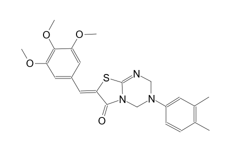 (7Z)-3-(3,4-dimethylphenyl)-7-(3,4,5-trimethoxybenzylidene)-3,4-dihydro-2H-[1,3]thiazolo[3,2-a][1,3,5]triazin-6(7H)-one