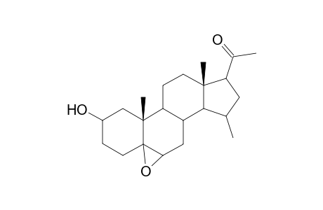 Pregan-20-one, 2-hydroxy-5,6-epoxy-15-methyl-