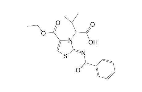 2-[4-(Ethoxycarbonyl)-2-(benzoylimino)thiazol-3(2H)-yl]-3-methylbutanoic acid