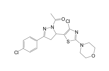 1-Acetyl-3-(4-chlorophenyl)-5-(4-chloro-2-morpholinothiazol-5-yl)-4,5-dihydro-1H-pyrazole