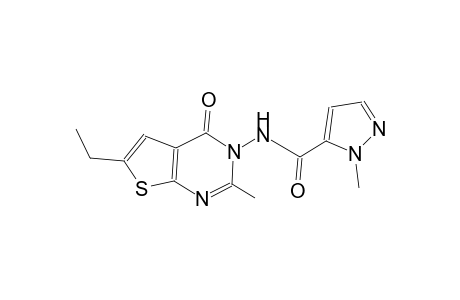 N-(6-ethyl-2-methyl-4-oxothieno[2,3-d]pyrimidin-3(4H)-yl)-1-methyl-1H-pyrazole-5-carboxamide