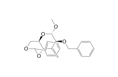 Methyl 2-O-benzyl-4,6-O-benzylidene-3-deoxy-3-C-methylene-.alpha.-D-arabino-hexapyranoside