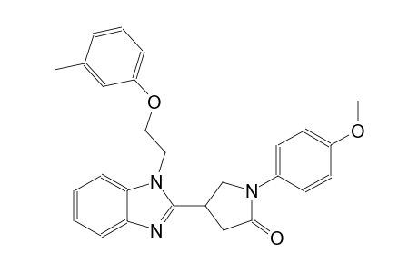 1-(4-methoxyphenyl)-4-{1-[2-(3-methylphenoxy)ethyl]-1H-benzimidazol-2-yl}-2-pyrrolidinone