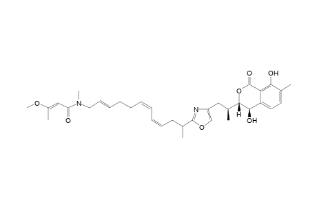 (E)-3-methoxy-N-methyl-N-[(2E,6Z,8Z)-11-[4-[(2S)-2-[(3S,4R)-7-methyl-4,8-bis(oxidanyl)-1-oxidanylidene-3,4-dihydroisochromen-3-yl]propyl]-1,3-oxazol-2-yl]dodeca-2,6,8-trienyl]but-2-enamide