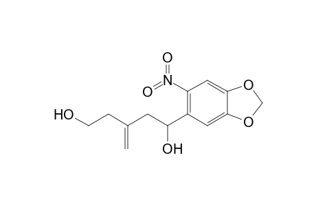 3-Methylidene-1-(6-nitro-1,3-benzodioxol-5-yl)pentane-1,5-diol