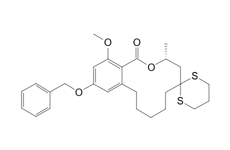(R)-3,4,5,6,7,8,9,10-Octahydro-12-benzyloxy-14-methoxy-3-methyl-5,5-(prop-1,3-yledithio)-1H-benzoxacyclododecin-1-one
