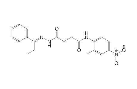 N-(2-methyl-4-nitrophenyl)-4-oxo-4-[(2E)-2-(1-phenylpropylidene)hydrazino]butanamide