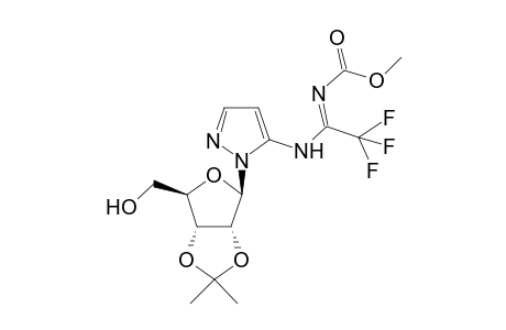 Methylethylidenecarbamate-5-amino-2,2,2-trifluoro-1-(2,3-o-isopropylidene-.beta.D-ribofuranosyl)-1H-pyrazole