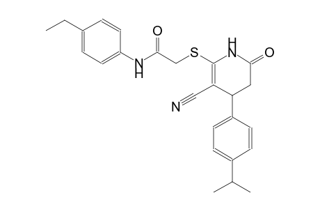 acetamide, 2-[[3-cyano-1,4,5,6-tetrahydro-4-[4-(1-methylethyl)phenyl]-6-oxo-2-pyridinyl]thio]-N-(4-ethylphenyl)-