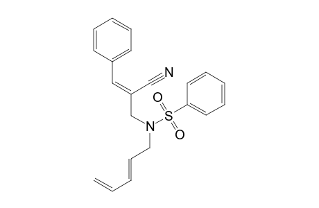 ProductN-[(Z)-2-cyano-3-phenyl-allyl]-N-[(E)-penta-2,4-dienyl)]benzenesulfonamide