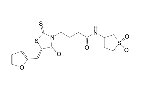 3-thiazolidinebutanamide, 5-(2-furanylmethylene)-4-oxo-N-(tetrahydro-1,1-dioxido-3-thienyl)-2-thioxo-, (5Z)-