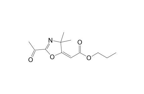 (2E)-2-(2-acetyl-4,4-dimethyl-2-oxazolin-5-ylidene)acetic acid propyl ester