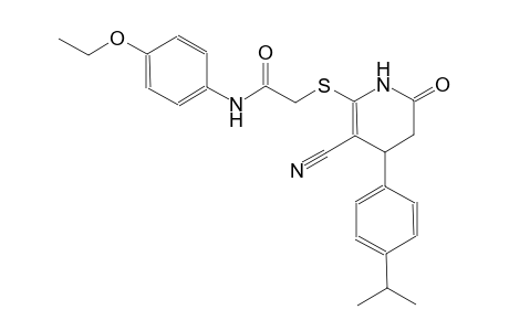 acetamide, 2-[[3-cyano-1,4,5,6-tetrahydro-4-[4-(1-methylethyl)phenyl]-6-oxo-2-pyridinyl]thio]-N-(4-ethoxyphenyl)-