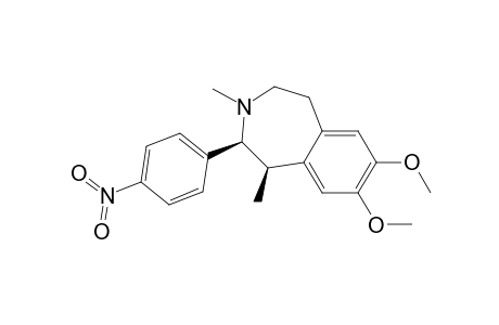 cis-7,8-Dimethoxy-1,3-dimethyl-2-(p-nitrophenyl)-2,3,4,5-tetrahydro-1H-3-benzazepine