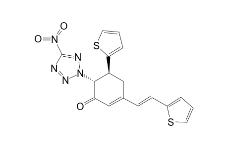 (5S,6R)-6-(5-nitro-1,2,3,4-tetrazol-2-yl)-5-thiophen-2-yl-3-[(E)-2-thiophen-2-ylethenyl]cyclohex-2-en-1-one