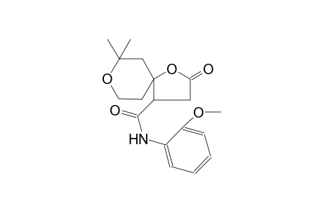 N-(2-methoxyphenyl)-7,7-dimethyl-2-oxo-1,8-dioxaspiro[4.5]decane-4-carboxamide