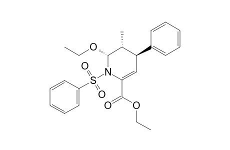(2R*,3R*,4S*)-1-(phenylsufonyl)-2-ethoxy-3-methyl-4-phenyl-6-(ethoxycarbonyl)-1,2,3,4-hydropyridine