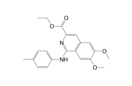 3-Isoquinolinecarboxylic acid, 6,7-dimethoxy-1-[(4-methylphenyl)amino]-, ethyl ester