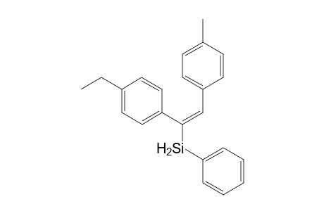 (E)-(1-(4-Ethylphenyl)-2-(p-tolyl)vinyl)(phenyl)silane