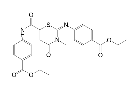 ethyl 4-[((2E)-6-{[4-(ethoxycarbonyl)anilino]carbonyl}-3-methyl-4-oxotetrahydro-2H-1,3-thiazin-2-ylidene)amino]benzoate