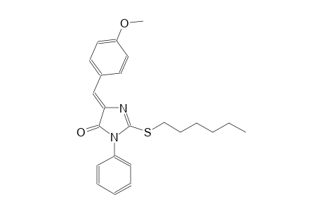(5Z)-2-(hexylsulfanyl)-5-(4-methoxybenzylidene)-3-phenyl-3,5-dihydro-4H-imidazol-4-one