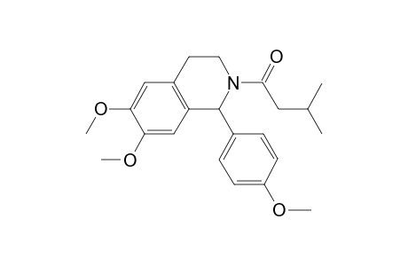 1-[6,7-dimethoxy-1-(4-methoxyphenyl)-3,4-dihydro-1H-isoquinolin-2-yl]-3-methyl-1-butanone