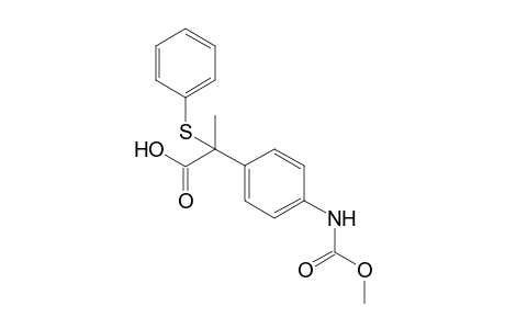 2-[4-(carbomethoxyamino)phenyl]-2-(phenylthio)propionic acid