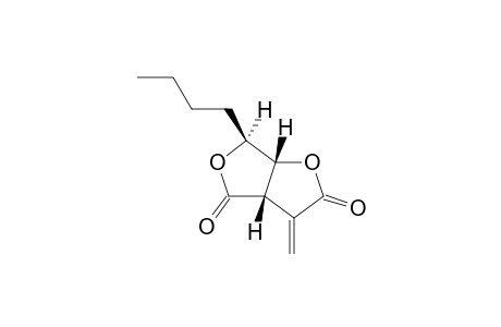 (1R,5S,8S)-8-Butyl-4-methylene-2,7-dioxabicyclo[3.3,0]octan-3,6-dione ((+-)-canadensolide)
