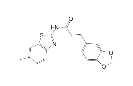 (2E)-3-(1,3-benzodioxol-5-yl)-N-(6-methyl-1,3-benzothiazol-2-yl)-2-propenamide