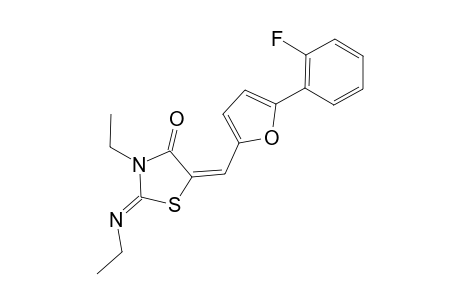 Thiazolidin-4-one, 3-ethyl-2-ethylimino-5-[5-(2-fluorophenyl)furan-2-ylmethylene]-