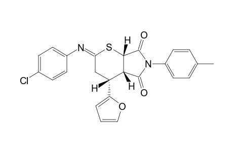 (endo)-(4aSR)-2-[(p-Chlorophenyl)imino]-4-(2'-furyl)-6-(4'-methylphenyl)-2,3,4,4a-tetrahydro-thiopyrano[2,3-c]pyrrole-5,7(6H,7aH)-dione