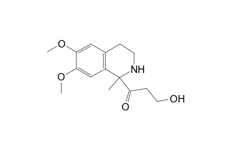 1-(6,7-dimethoxy-1-methyl-1,2,3,4-tetrahydroisoquinolin-1-yl)-3-hydroxypropan-1-one