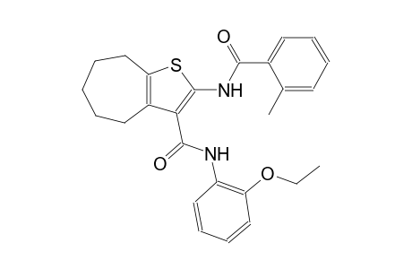 4H-cyclohepta[b]thiophene-3-carboxamide, N-(2-ethoxyphenyl)-5,6,7,8-tetrahydro-2-[(2-methylbenzoyl)amino]-