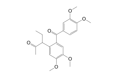 3-[2-(3,4-DIMETHOXYBENZOYL)-4,5-DIMETHOXYPHENYL]-2-PENTANON