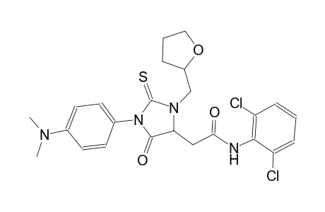 N-(2,6-dichlorophenyl)-2-[1-[4-(dimethylamino)phenyl]-5-oxo-3-(tetrahydro-2-furanylmethyl)-2-thioxo-4-imidazolidinyl]acetamide