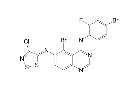 (Z)-5-BROMO-N(4)-(4-BROMO-2-FLUOROPHENYL)-N(6)-(4-CHLORO-5H-1,2,3-DITHIAZOL-5-YLIDENE)-QUINAZOLINE-4,6-DIAMINE