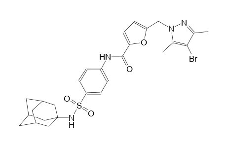 N-{4-[(1-adamantylamino)sulfonyl]phenyl}-5-[(4-bromo-3,5-dimethyl-1H-pyrazol-1-yl)methyl]-2-furamide