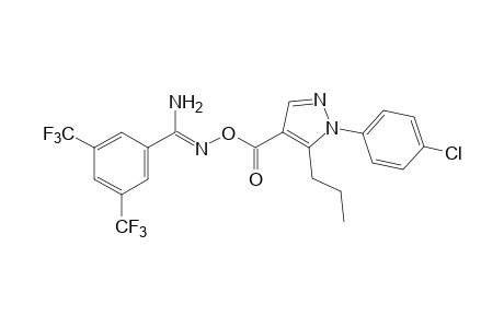 3,5-bis(trifluoromethyl)-O-{1-(p-chlorophenyl)-5-propylpyrazol-4-yl]carbonyl}benzamidoxime