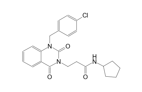 3-(1-(4-chlorobenzyl)-2,4-dioxo-1,4-dihydro-3(2H)-quinazolinyl)-N-cyclopentylpropanamide