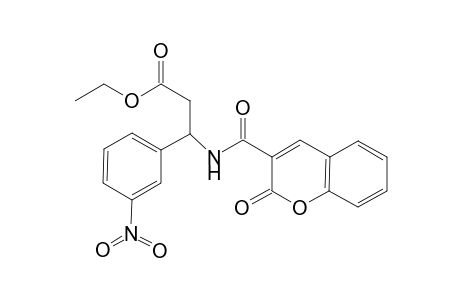 3-(3-nitrophenyl)-3-[[oxo-(2-oxo-1-benzopyran-3-yl)methyl]amino]propanoic acid ethyl ester