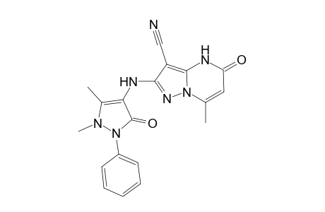 3-Cyano-7-methyl-2-(p-antipyrylamino)-4,5-dihydropyrazolo[1,5-a]pyrimidine-5-one