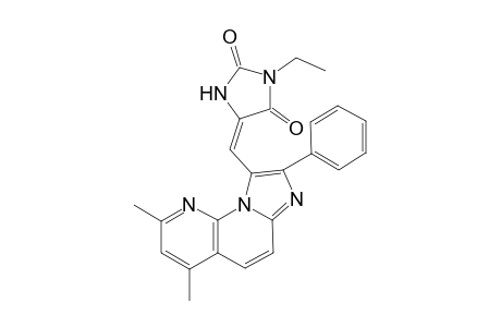 5-[1-(2,4-Dimethyl-8-phenyl-imidazo[1,2-a][1,8]naphthyridin-9-yl)-meth-(E)-ylidene]-3-ethyl-imidazolidine-2,4-dione